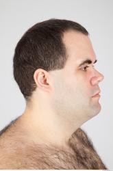 Head Man White Overweight Male Studio Poses